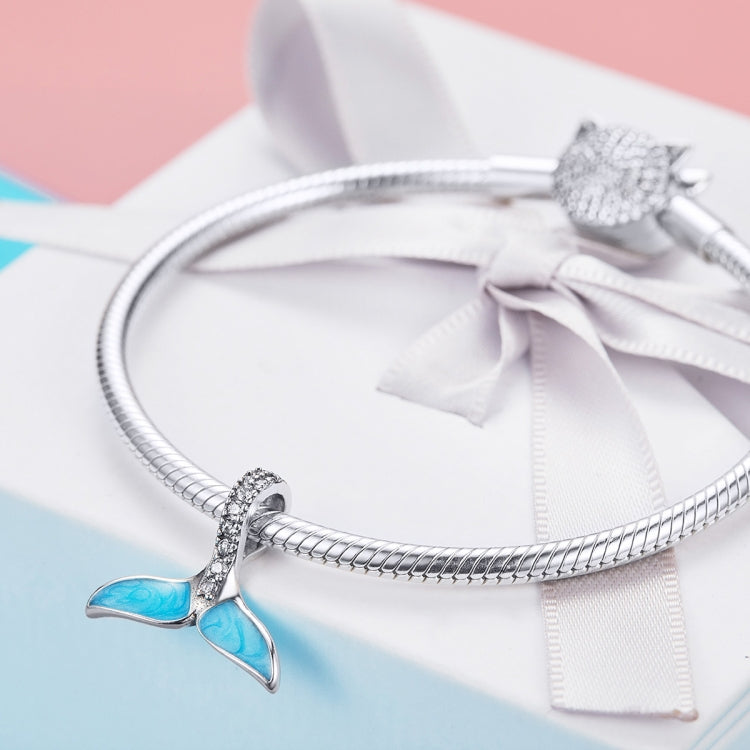 Collana con ciondolo a coda di pesce oceano in argento sterling S925 Accessori fai da te, SCC1067