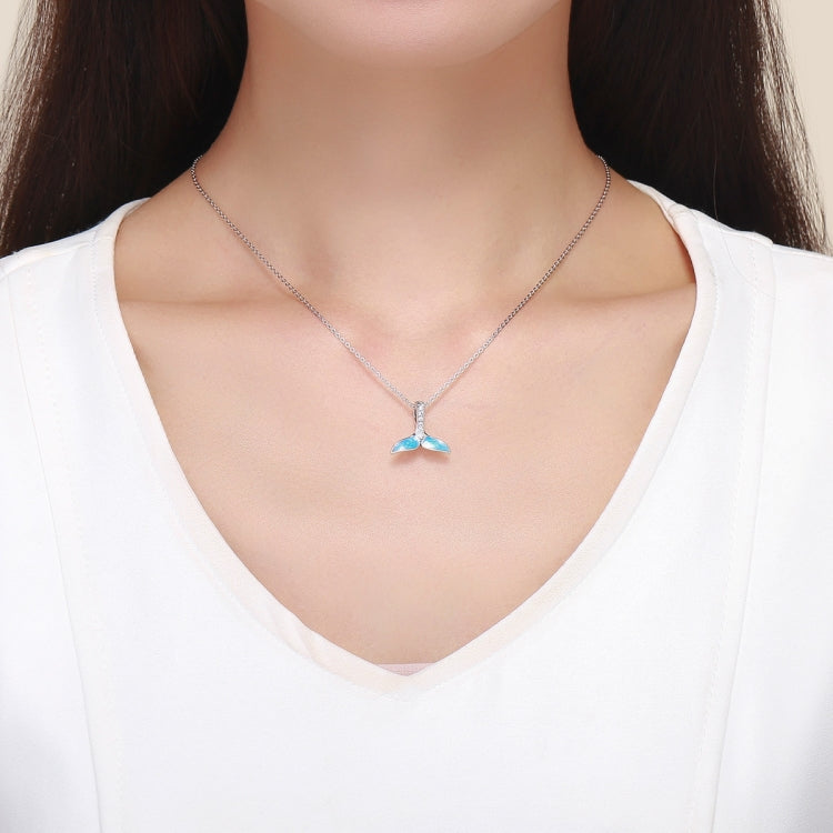 Collana con ciondolo a coda di pesce oceano in argento sterling S925 Accessori fai da te, SCC1067