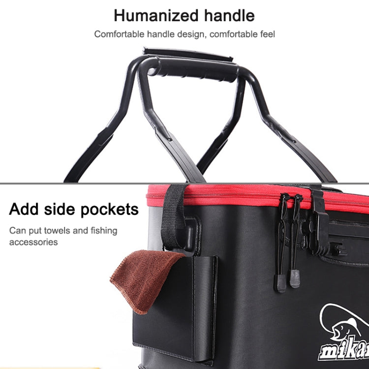 Secchio da pesca pieghevole multifunzionale addensato con scatola per pesci vivi, 40 cm (with Handle and Side Pocket), 45 cm (with Handle and Side Pocket), 50 cm (with Handle and Side Pocket)