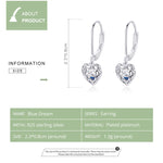 Orecchini a bottone in argento sterling S925 Orecchini a forma di cuore cavo Orecchini semplici placcati in platino, SCE746