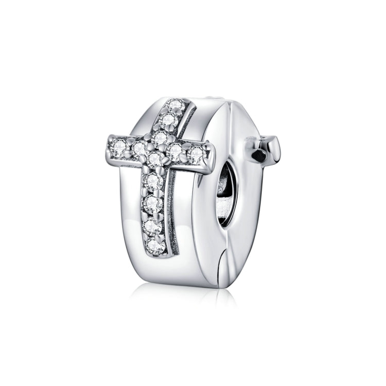 Perline in argento 925 con fibbia incrociata 1,1x0,6 cm