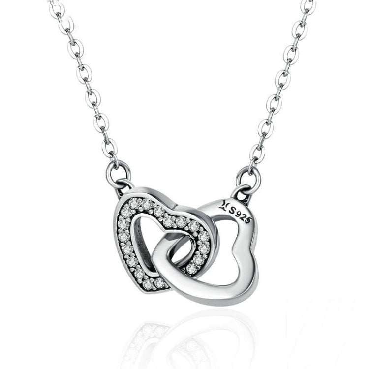 Collana da donna in argento sterling Love S925 con zircone