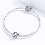 Accessori per gioielli braccialetto fai da te con perline rotonde in argento sterling S925 con perline vintage amore