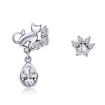 Orecchini femminili con orecchini retrò in argento sterling S925, SCE424
