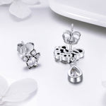 Orecchini femminili con orecchini retrò in argento sterling S925, SCE424