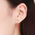 Orecchini femminili con orecchini retrò in argento sterling S925, SCE424
