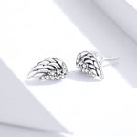 Orecchini di personalità con orecchini a forma di ali in argento sterling S925, SCE882