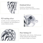 Orecchini di personalità con orecchini a forma di ali in argento sterling S925, SCE882