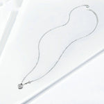 Collana con serratura a cuore placcata in platino in argento sterling S925 per ragazze, gioielli con chiave in zircone intarsiato bianco, SCN315