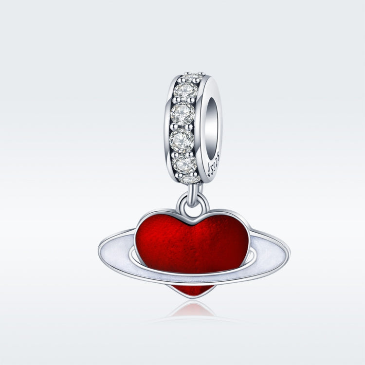 Accessori per gioielli braccialetto fai da te con ciondolo in argento sterling S925 rosso amore pianeta