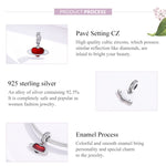 Accessori per gioielli braccialetto fai da te con ciondolo in argento sterling S925 rosso amore pianeta
