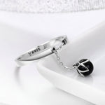 Anello con perla aperta in argento sterling S925, SCR314