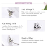 Accessori per gioielli con perline braccialetto ape fai da te in argento sterling S925, SCC1194
