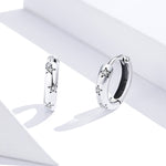 Orecchini semplici Orecchini a stella in argento sterling S925, SCE873