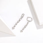 Orecchini zirconi Orecchini lunghi in argento sterling S925 placcati platino, SCE583
