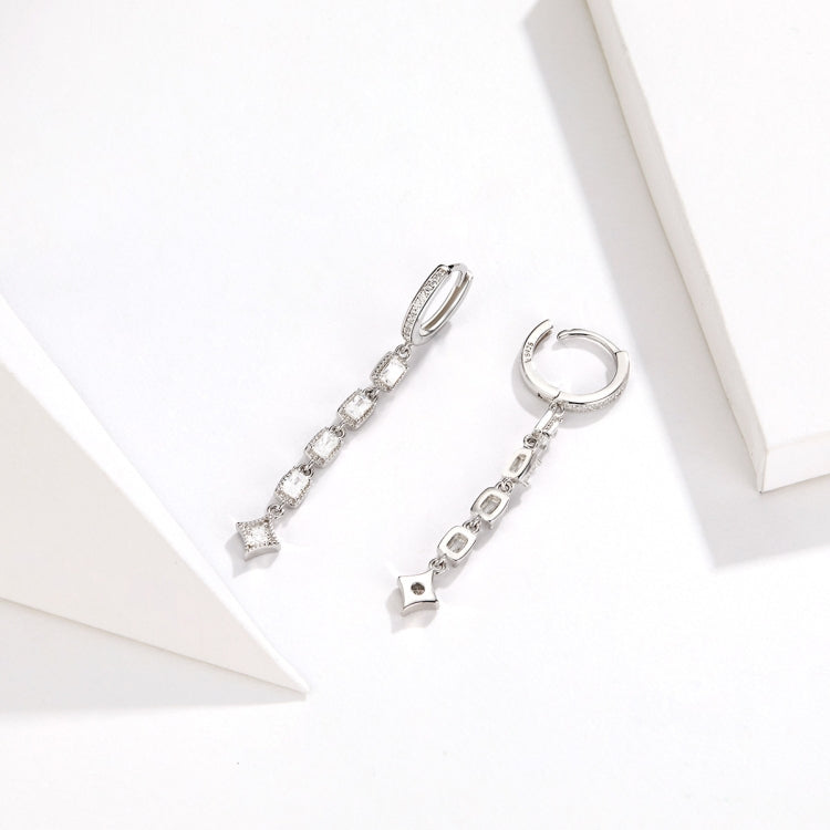 Orecchini zirconi Orecchini lunghi in argento sterling S925 placcati platino, SCE583