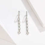 Orecchini zirconi Orecchini lunghi in argento sterling S925 placcati platino, SCE583