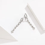 Orecchini zirconi Orecchini lunghi in argento sterling S925 placcati platino, SCE583