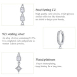 Orecchini zirconi Orecchini lunghi in argento sterling S925 placcati platino, SCE583