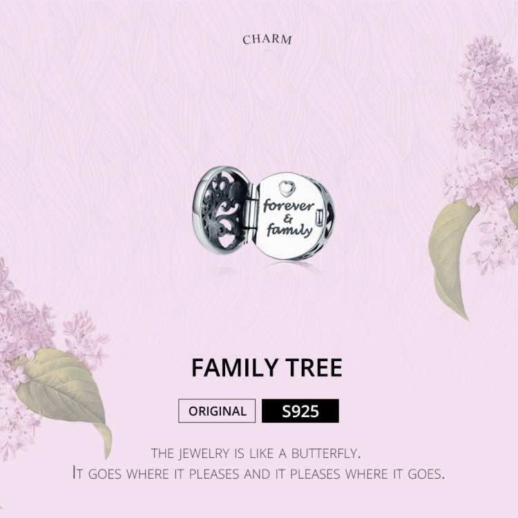 Accessori per bracciale fai da te con perline apribili in argento sterling S925 con albero genealogico della vita, SCC1259