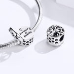 Accessori per bracciale fai da te con perline apribili in argento sterling S925 con albero genealogico della vita, SCC1259