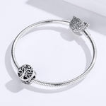 Accessori per bracciale fai da te con perline apribili in argento sterling S925 con albero genealogico della vita, SCC1259