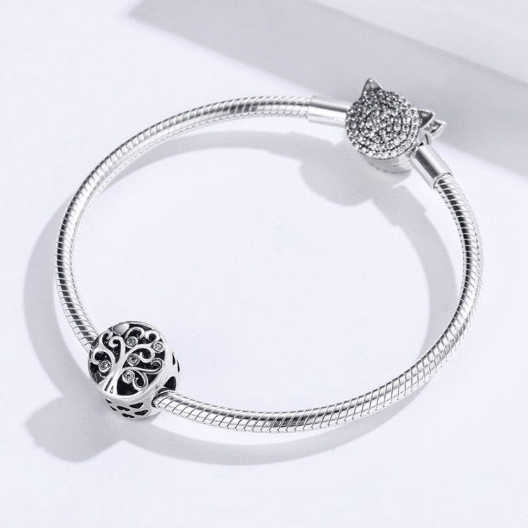 Accessori per bracciale fai da te con perline apribili in argento sterling S925 con albero genealogico della vita, SCC1259