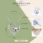 Simpatica collana da donna in argento sterling Koala S925, SCN256