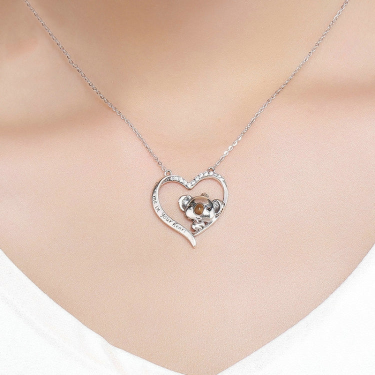 Simpatica collana da donna in argento sterling Koala S925, SCN256