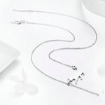 Collana in argento sterling Naughty Kitten S925 con zirconi, SCN232