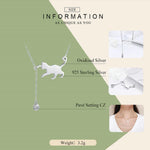 Collana in argento sterling Naughty Kitten S925 con zirconi, SCN232