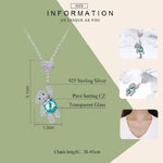 Collana con zirconi placcati oro rosa in argento sterling S925 con orsetto carino, SCN271