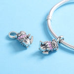 Accessorio per bracciale accessorio con ciondolo Bulldog in rilievo in argento sterling S925, SCC552