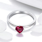 Anello in argento sterling S925 con battito cardiaco