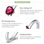Anello in argento sterling S925 con battito cardiaco
