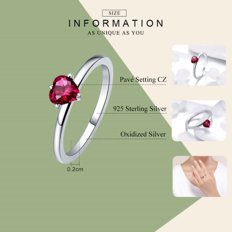 Anello in argento sterling S925 con battito cardiaco