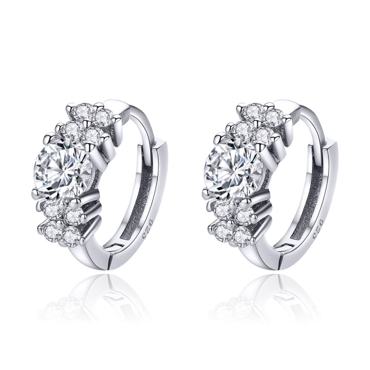 Orecchini in argento sterling con zirconi Orecchini temperamento semplice S925, Silver, Rose Gold, Gold