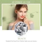 Accessori per perline per collana fai da te con perline vuote in argento sterling S925 da spiaggia