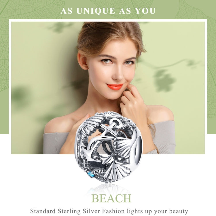 Accessori per perline per collana fai da te con perline vuote in argento sterling S925 da spiaggia