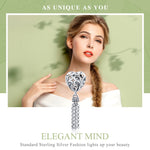 Perline d'argento a forma di cuore d'amore in argento sterling S925, SCC722