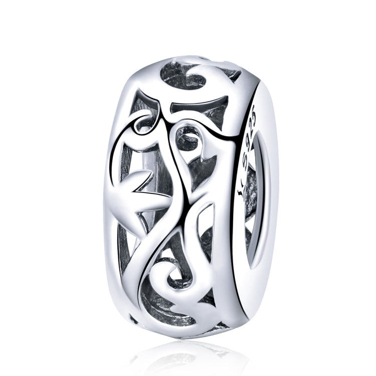 Perline cuore in argento sterling 925 con motivo vintage