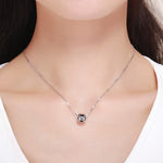 Perline sfuse con pendente placcato platino in argento sterling S925 Football Love, SCC666