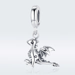 Accessori per bracciale fai da te con ciondolo in argento sterling S925 con ciondolo Drogon Dinosaur, SCC1322
