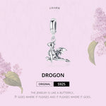 Accessori per bracciale fai da te con ciondolo in argento sterling S925 con ciondolo Drogon Dinosaur, SCC1322