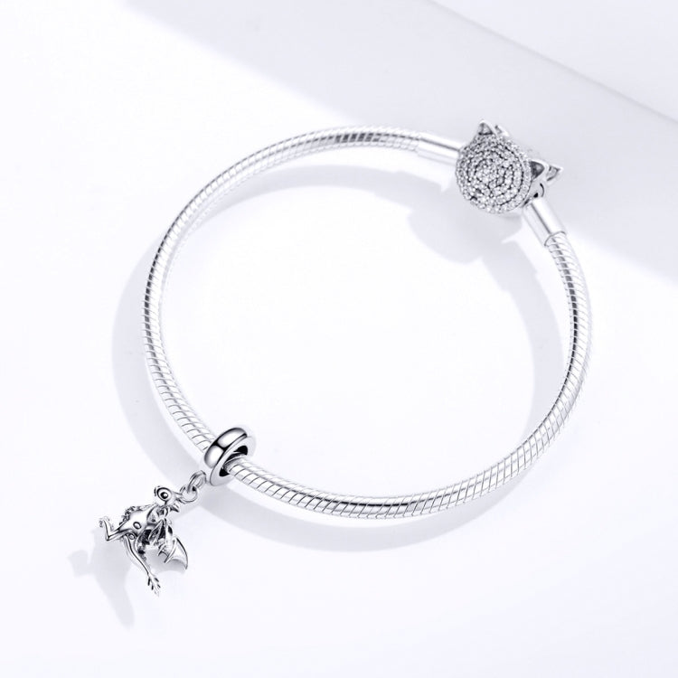 Accessori per bracciale fai da te con ciondolo in argento sterling S925 con ciondolo Drogon Dinosaur, SCC1322