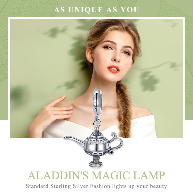 Ciondolo braccialetto fai da te con perline con lampada magica in argento sterling S925, SCC703