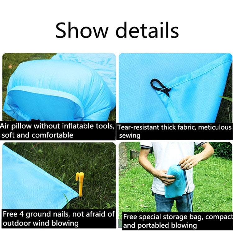 Tappetino da picnic con cuscino d'aria impermeabile per esterni che trasporta tappetino per erba da spiaggia con sabbia, Single, Double, Four People