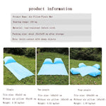 Tappetino da picnic con cuscino d'aria impermeabile per esterni che trasporta tappetino per erba da spiaggia con sabbia, Single, Double, Four People