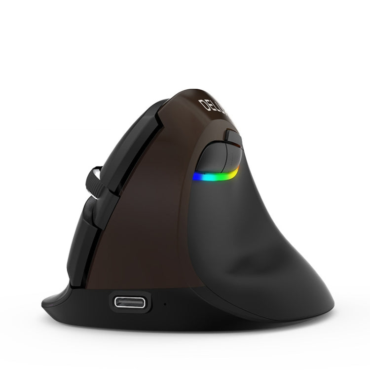 DELUX M618Mini Mouse verticale luminoso wireless colorato Mouse verticale ricaricabile Bluetooth, Cherry pink, Pearl blue, Mint Green, Elegant black, Classic black, Color white