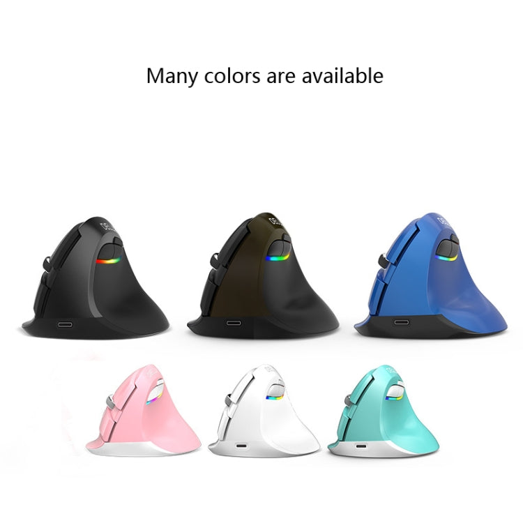DELUX M618Mini Mouse verticale luminoso wireless colorato Mouse verticale ricaricabile Bluetooth, Cherry pink, Pearl blue, Mint Green, Elegant black, Classic black, Color white